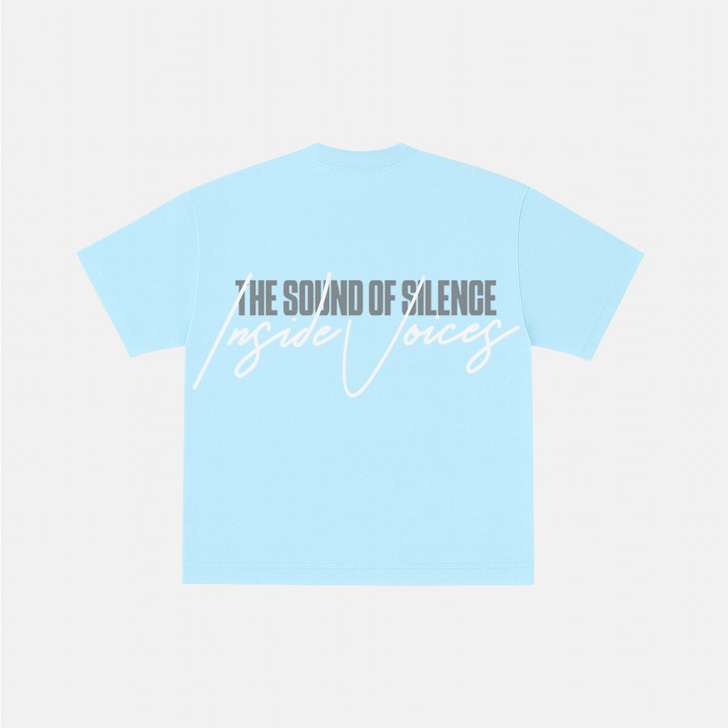 CAMISETA THE SOUND OF SILENCE  [AZUL CLARO]