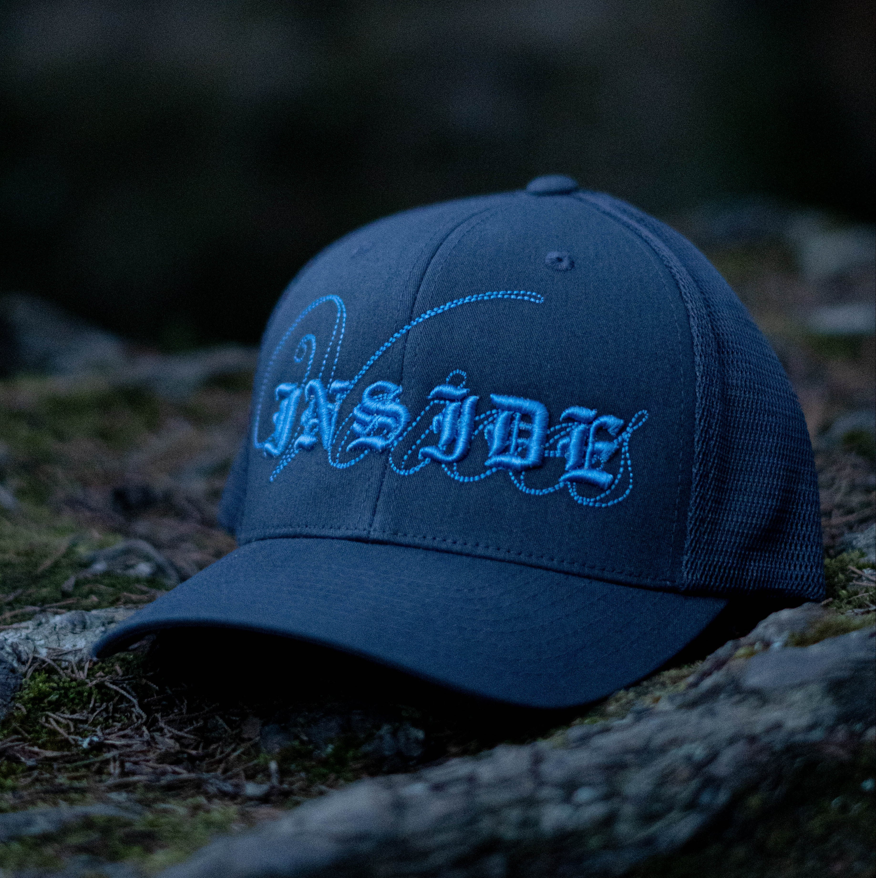 GORRA TRUCKER WASTED [GRIS CON AZUL]