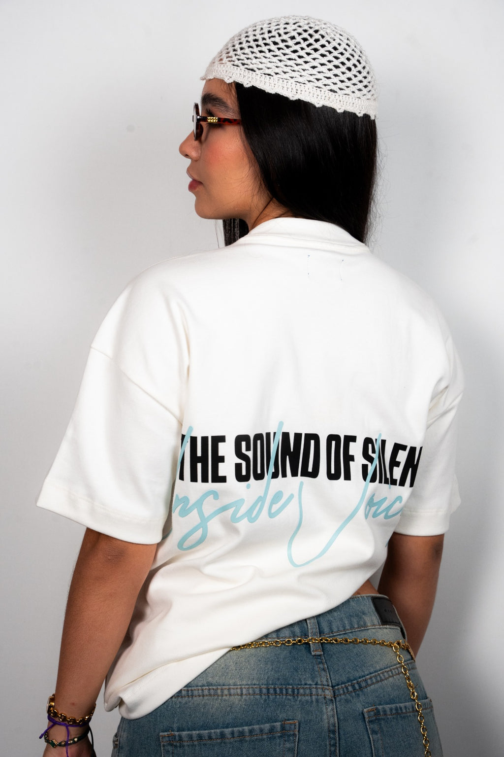 CAMISETA THE SOUND OF SILENCE  [BLANCO HUESO]