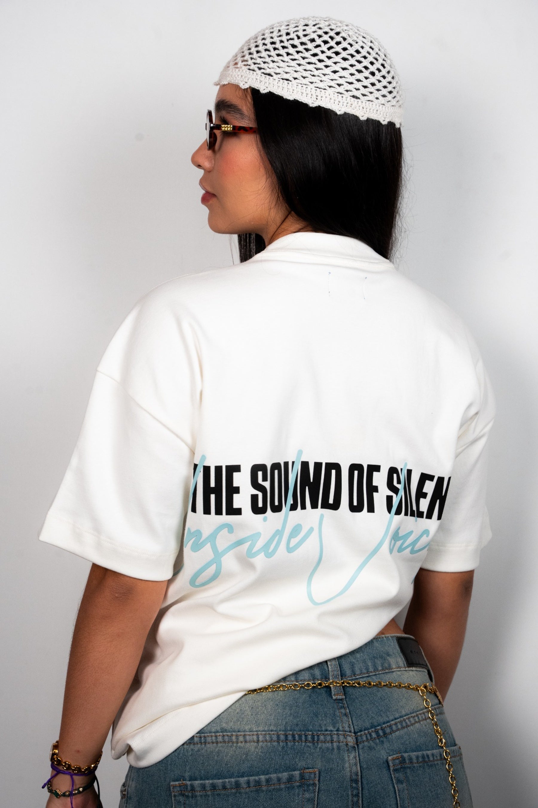 CAMISETA THE SOUND OF SILENCE  [BLANCO HUESO]